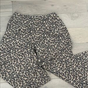 Aerie Leopard Print Pants - Black and Tan